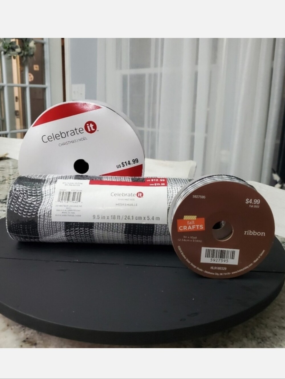 Celebrate It Red Wired Jumbo Ribbon Roll